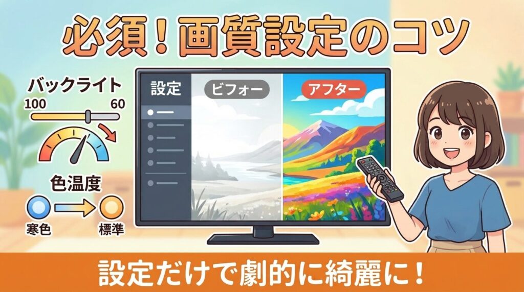 白っぽさを解消！買ってすぐやるべきおすすめ画質設定