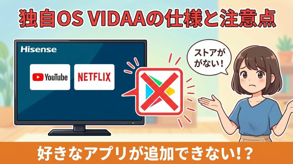 独自OS「VIDAA」の仕様とアプリ追加の限界