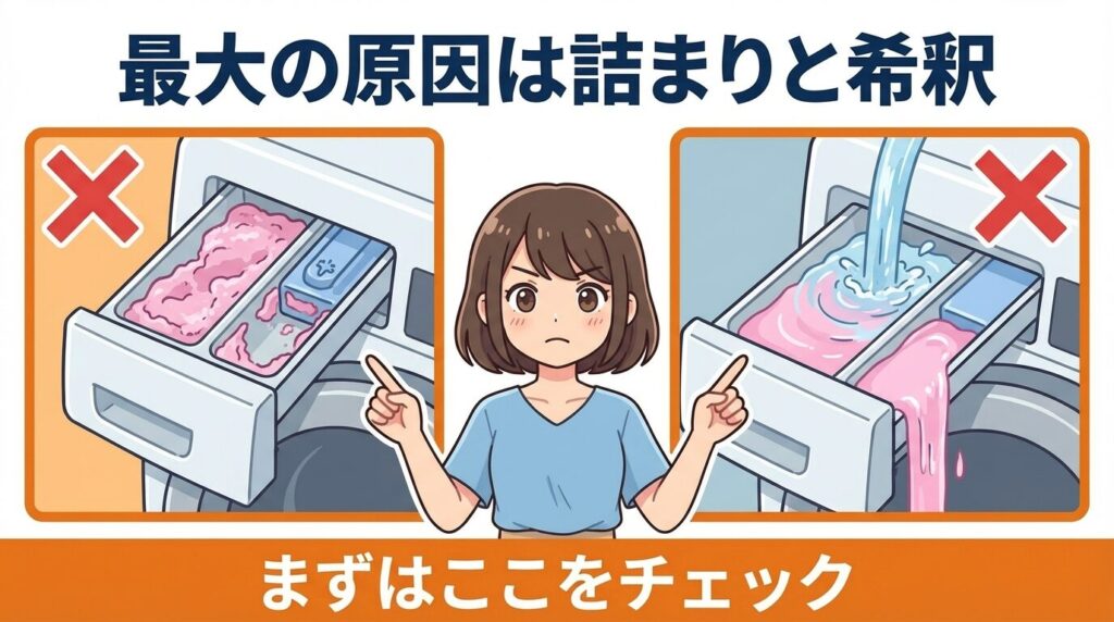 結論：投入口の詰まりや投入タイミングが原因