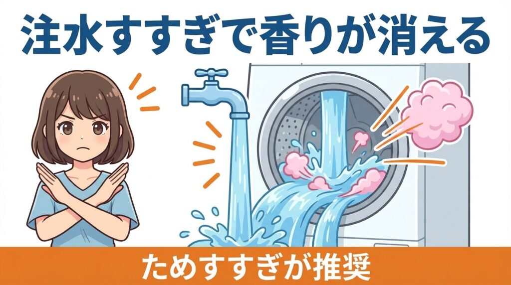全自動洗濯機の注水すすぎによる希釈