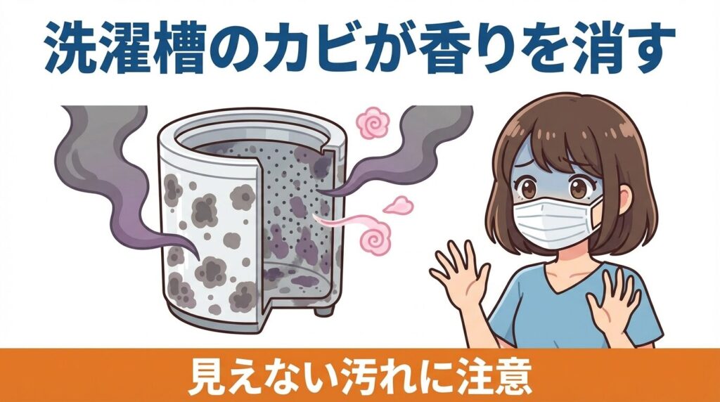 洗濯槽裏側のカビや汚れの影響