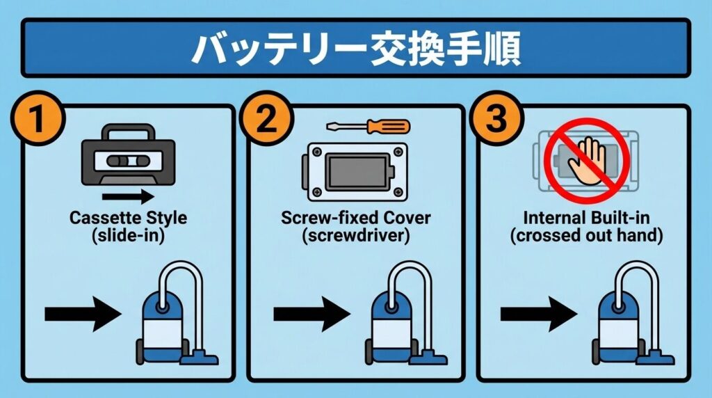 機種別！アイリスオーヤマ掃除機のバッテリー交換方法と手順