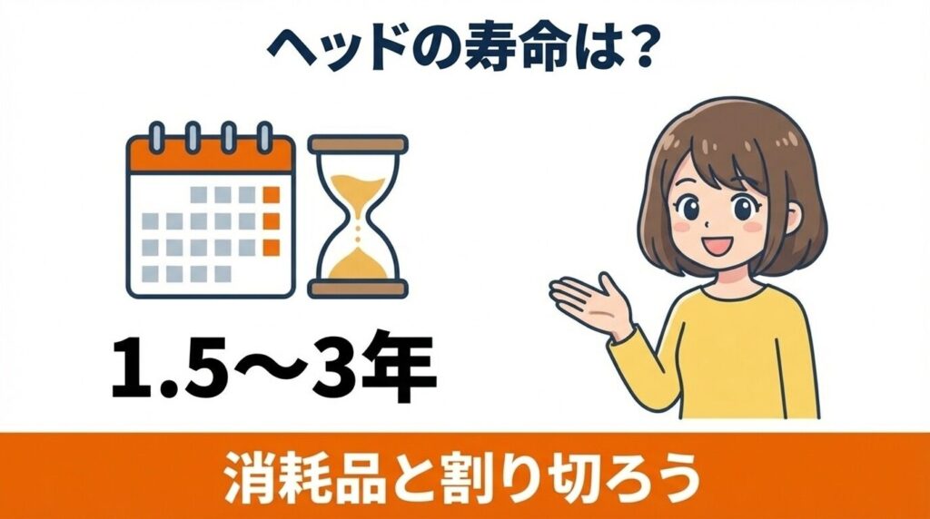 ヘッドの寿命と耐久性について