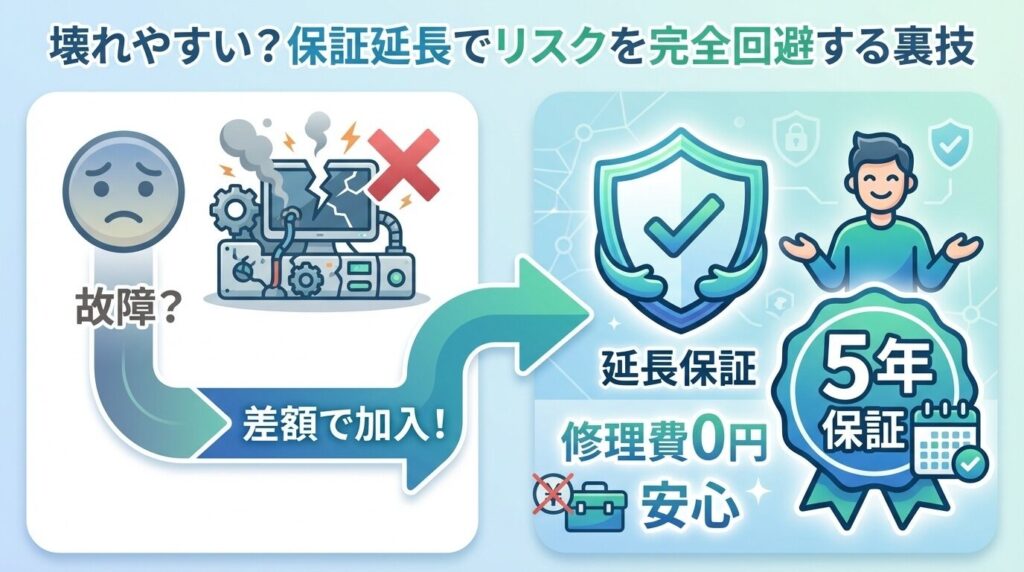 壊れやすい？保証延長でリスクを完全回避する裏技