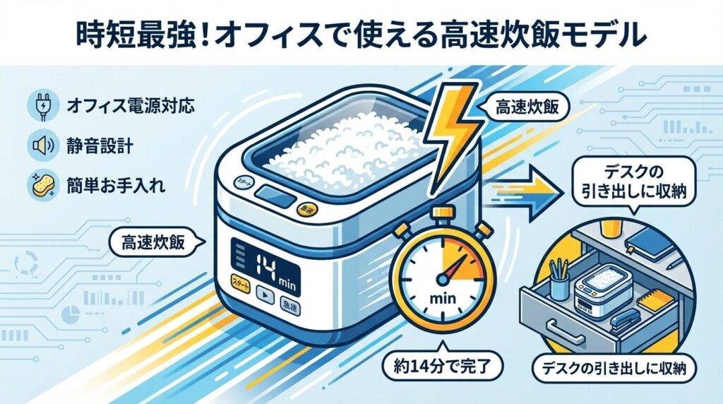 時短最強！オフィスで使える高速炊飯モデル