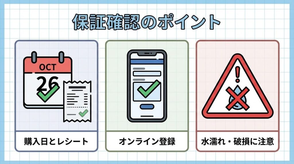 保証期間内か確認する方法と注意点