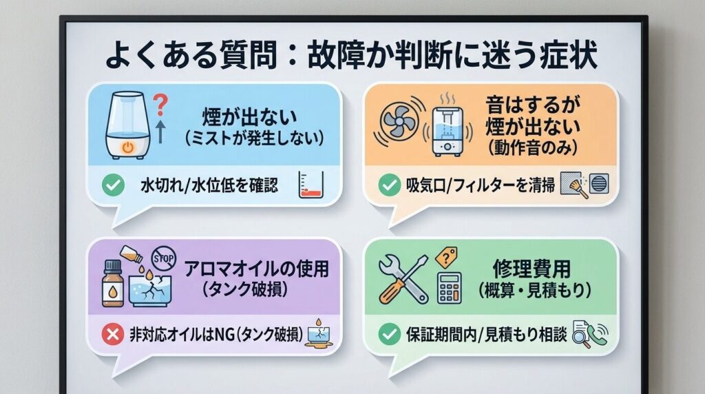 よくある質問：故障か判断に迷う症状