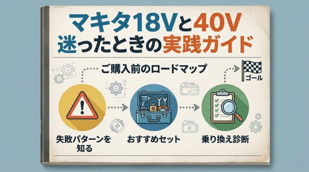 マキタ18Vと40Vどっちがいいか迷ったときの実践ガイド
