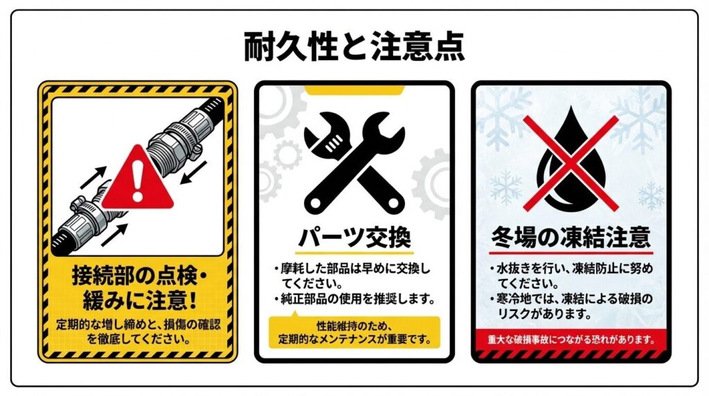 耐久性・サポートの注意点
