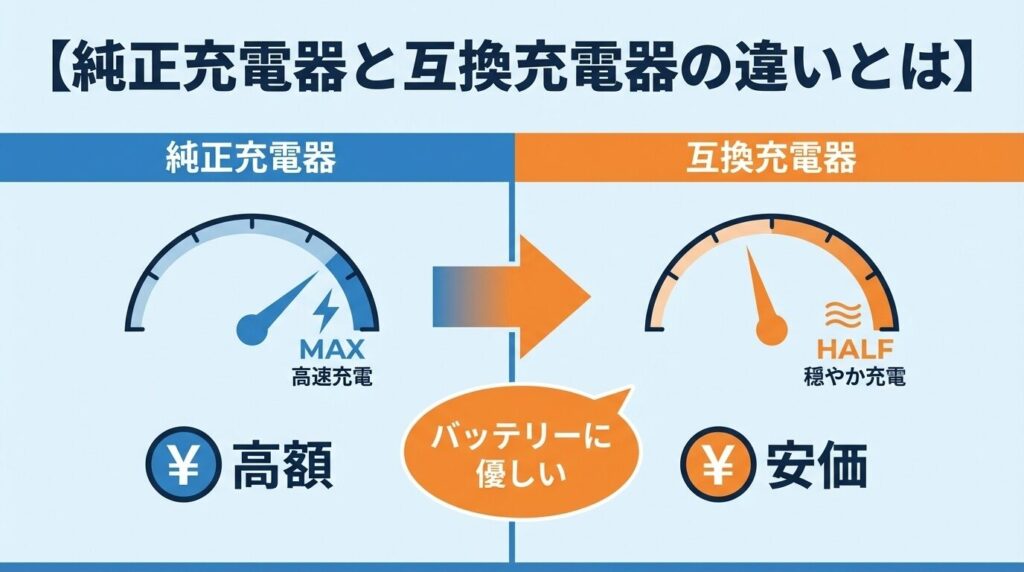 純正充電器と互換充電器の違いとは