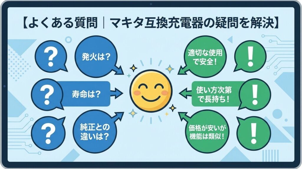 よくある質問｜マキタ互換充電器の疑問を解決