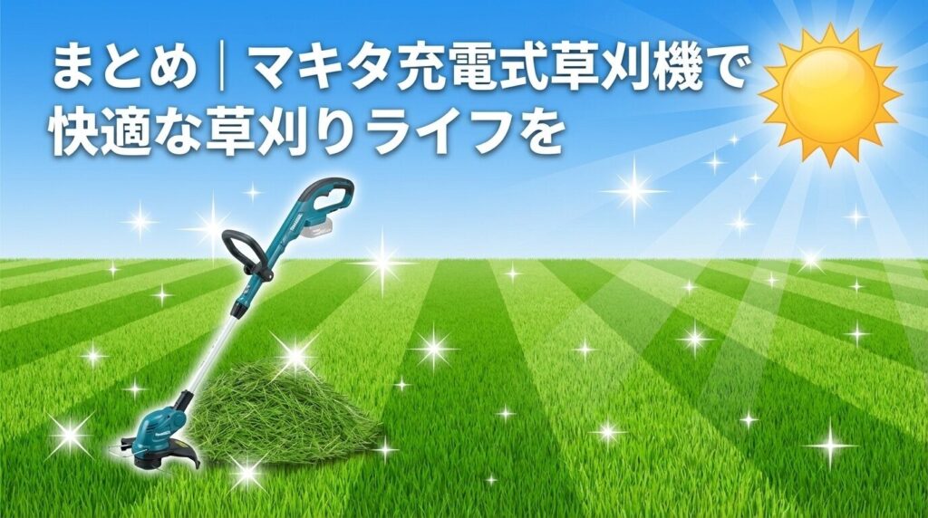 まとめ｜マキタ充電式草刈機で快適な草刈りライフを