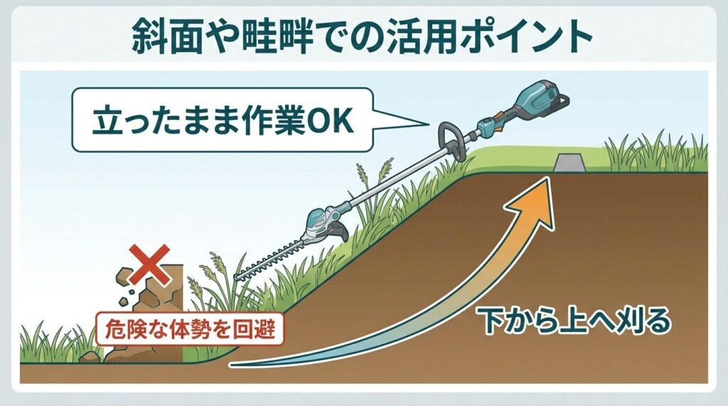 斜面や畦畔での活用ポイント
