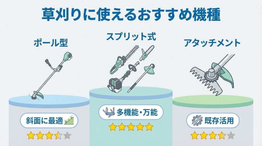 草刈りに使えるおすすめ機種