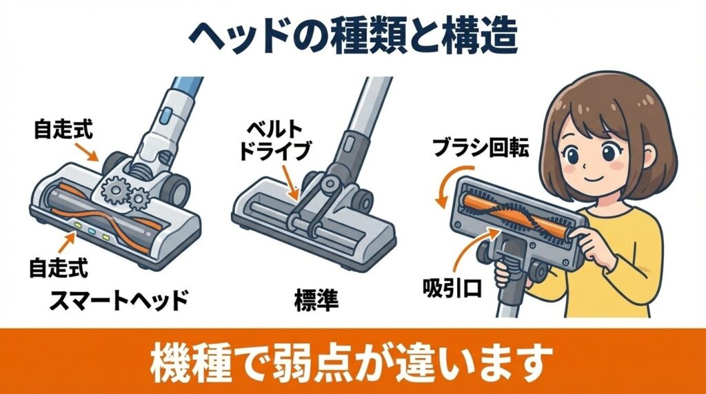 パワーヘッドの種類と構造の違い