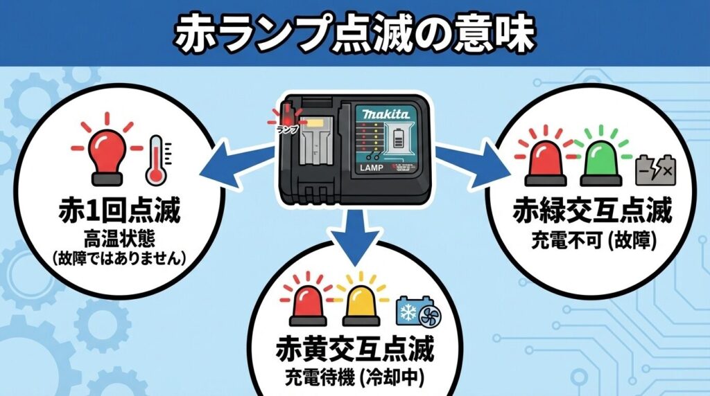 故障判定の前に確認すべき赤ランプの意味
