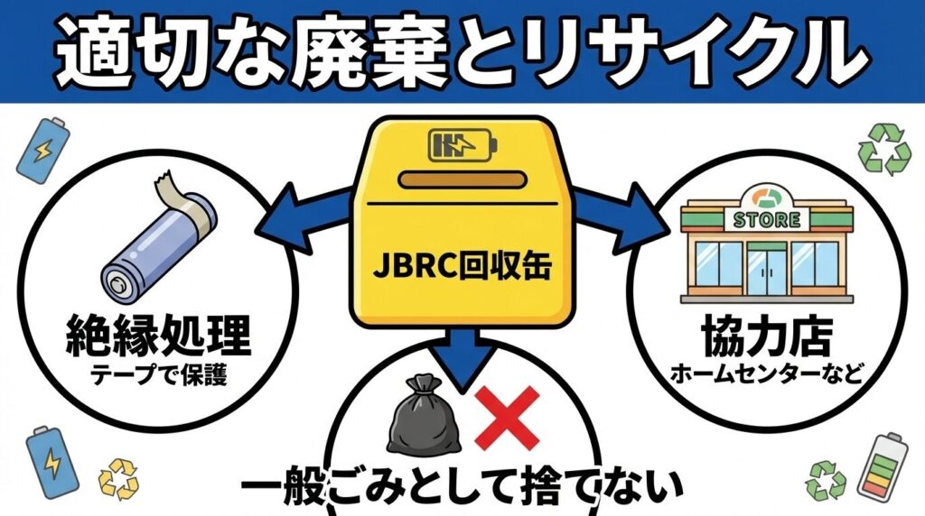 故障した不要バッテリーの正しい廃棄方法