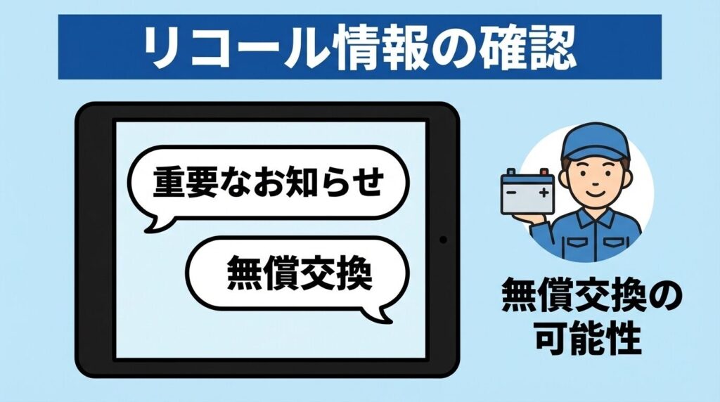 過去の純正バッテリーリコール情報を確認しよう